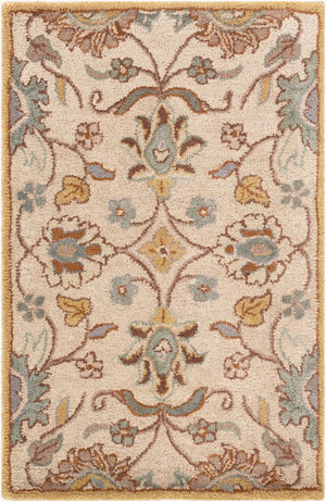 Livabliss Caesar Hand Tufted Wool Area Rug Traditional Pattern for Formal Living Dining Rooms Dark Brown, Med 2' x 3' CAE1012-23