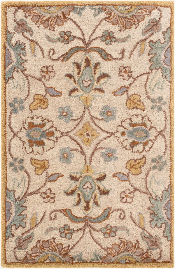 Livabliss Caesar Hand Tufted Wool Area Rug Traditional Pattern for Formal Living Dining Rooms Dark Brown, Med 2' x 3' CAE1012-23
