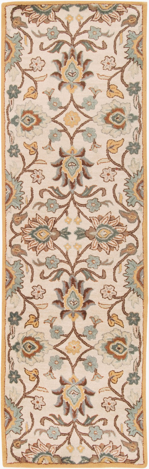 Livabliss Caesar Hand Tufted Wool Area Rug Traditional Pattern for Formal Living Dining Rooms Dark Brown, Med 2'6" x 8' CAE1012-268