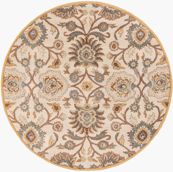 Livabliss Caesar Hand Tufted Wool Area Rug Traditional Pattern for Formal Living Dining Rooms Dark Brown, Med 9'9" x 9'9" Round CAE1012-99RD