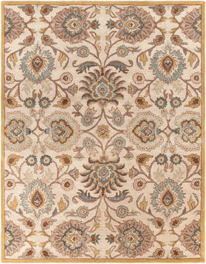 Livabliss Caesar Hand Tufted Wool Area Rug Traditional Pattern for Formal Living Dining Rooms Dark Brown, Med 7'6" x 9'6" CAE1012-7696