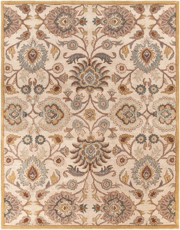 Livabliss Caesar Hand Tufted Wool Area Rug Traditional Pattern for Formal Living Dining Rooms Dark Brown, Med 7'6" x 9'6" CAE1012-7696