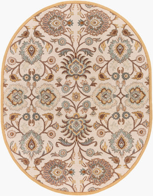 Livabliss Caesar Hand Tufted Wool Area Rug Traditional Pattern for Formal Living Dining Rooms Dark Brown, Med 8' x 10' CAE1012-810OV
