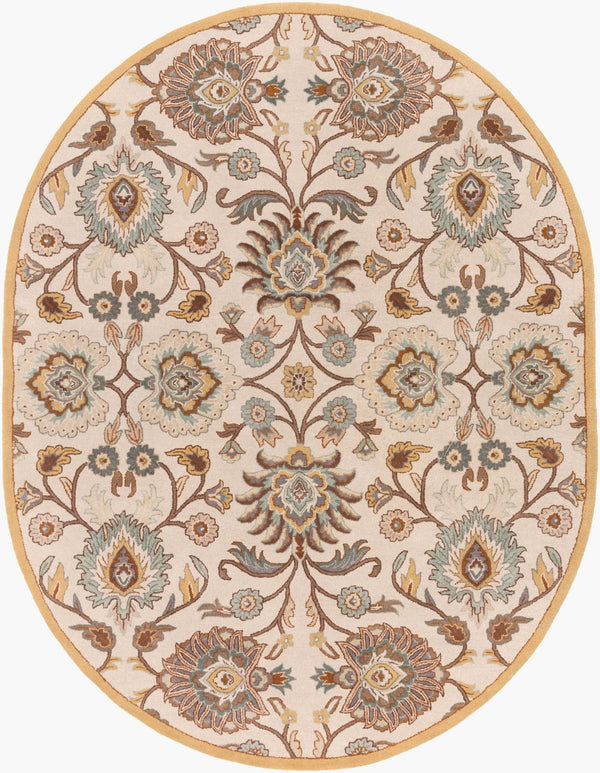 Livabliss Caesar Hand Tufted Wool Area Rug Traditional Pattern for Formal Living Dining Rooms Dark Brown, Med 8' x 10' CAE1012-810OV