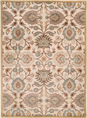 Livabliss Caesar Hand Tufted Wool Area Rug Traditional Pattern for Formal Living Dining Rooms Dark Brown, Med 8' x 11' CAE1012-811