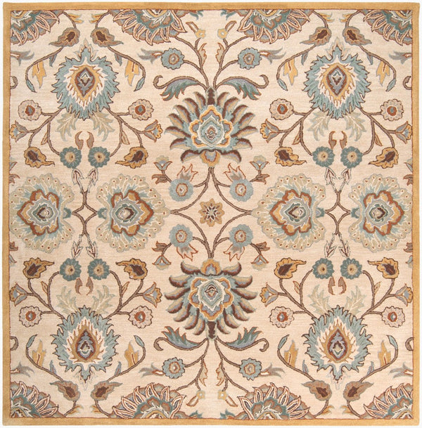 Livabliss Caesar Hand Tufted Wool Area Rug Traditional Pattern for Formal Living Dining Rooms Dark Brown, Med 9'9" x 9'9" Square CAE1012-99SQ