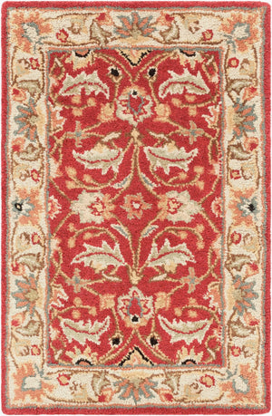 Livabliss Caesar Hand Tufted Wool Area Rug Crafted in India for Classic Living Spaces Rust, Light Gra 2' x 3' CAE1022-23