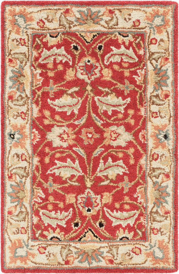 Livabliss Caesar Hand Tufted Wool Area Rug Crafted in India for Classic Living Spaces Rust, Light Gra 2' x 3' CAE1022-23
