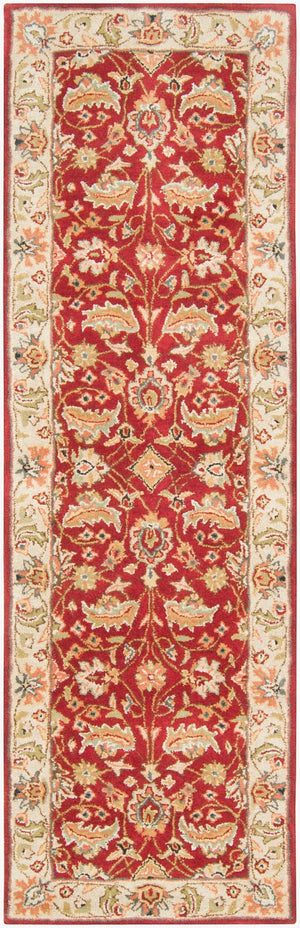 Livabliss Caesar Hand Tufted Wool Area Rug Crafted in India for Classic Living Spaces Rust, Light Gra 2'6" x 8' CAE1022-268