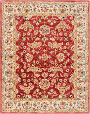 Livabliss Caesar Hand Tufted Wool Area Rug Crafted in India for Classic Living Spaces Rust, Light Gra 7'6" x 9'6" CAE1022-7696