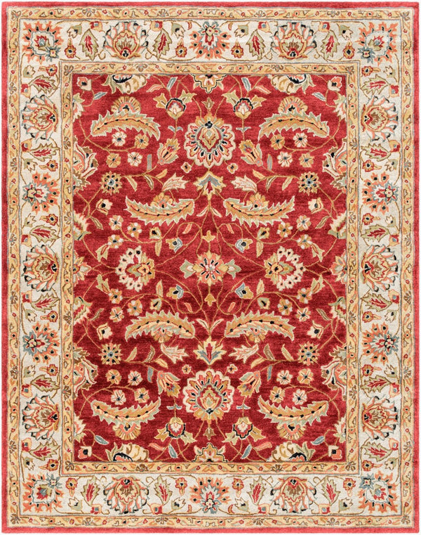 Livabliss Caesar Hand Tufted Wool Area Rug Crafted in India for Classic Living Spaces Rust, Light Gra 7'6" x 9'6" CAE1022-7696