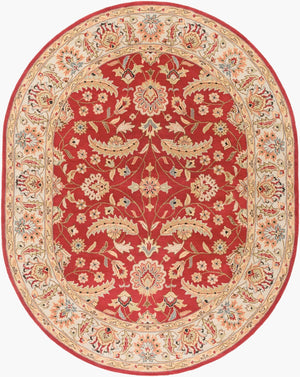 Livabliss Caesar Hand Tufted Wool Area Rug Crafted in India for Classic Living Spaces Rust, Light Gra 8' x 10' CAE1022-810OV