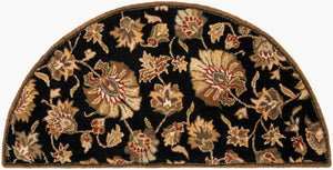 Livabliss Caesar Hand Tufted Wool Area Rug with Persian Inspired Motifs for Living Dining Rooms Black, Dark Bro 2' x 4' CAE1027-24HM
