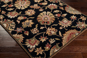 Livabliss Caesar Hand Tufted Wool Area Rug with Persian Inspired Motifs for Living Dining Rooms Black, Dark Bro 3' x 12' CAE1027-312