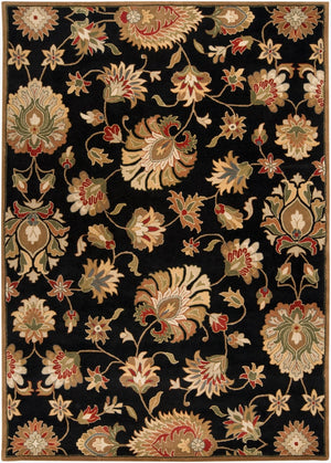 Livabliss Caesar Hand Tufted Wool Area Rug with Persian Inspired Motifs for Living Dining Rooms Black, Dark Bro 8' x 11' CAE1027-811