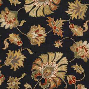 Livabliss Caesar Hand Tufted Wool Area Rug with Persian Inspired Motifs for Living Dining Rooms Black, Dark Bro 3' x 12' CAE1027-312