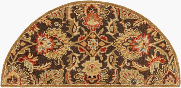 Livabliss Caesar Hand Tufted Wool Area Rug Traditional Pattern for Living and Dining Rooms Dark Brown, Bur 2' x 4' CAE1028-24HM