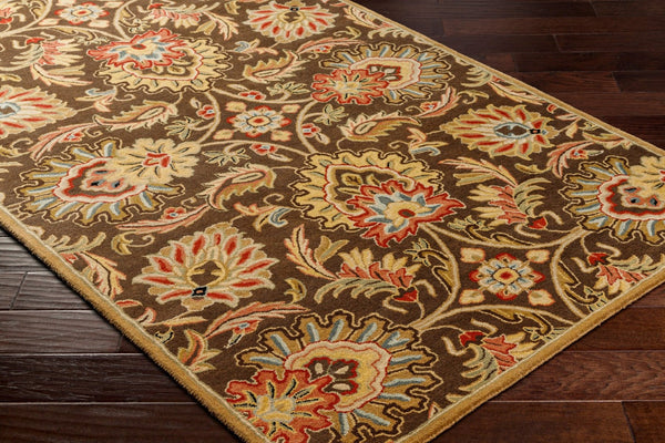 Livabliss Caesar Hand Tufted Wool Area Rug Traditional Pattern for Living and Dining Rooms Dark Brown, Bur 3' x 12' CAE1028-312