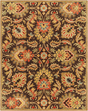 Livabliss Caesar Hand Tufted Wool Area Rug Traditional Pattern for Living and Dining Rooms Dark Brown, Bur 7'6" x 9'6" CAE1028-7696