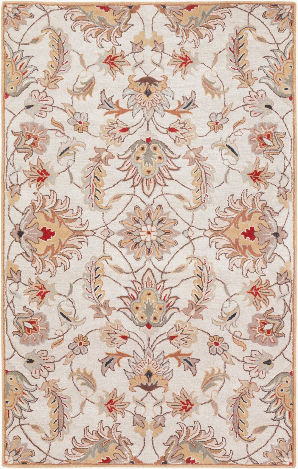 Livabliss Caesar Hand Tufted Wool Area Rug Traditional Pattern for Formal Living Dining Spaces Medium Gray, Ta 4' x 6' CAE1029-46