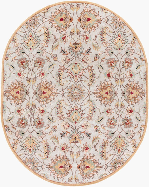 Livabliss Caesar Hand Tufted Wool Area Rug Traditional Pattern for Formal Living Dining Spaces Medium Gray, Ta 8' x 10' CAE1029-810OV