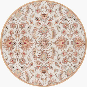Livabliss Caesar Hand Tufted Wool Area Rug Traditional Pattern for Formal Living Dining Spaces Medium Gray, Ta 8' x 8' Round CAE1029-8RD