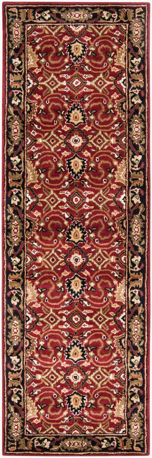 Livabliss Caesar Hand Tufted Wool Area Rug Traditional Pattern for Large Living Dining Rooms Burgandy, Black 2'6" x 8' CAE1031-268