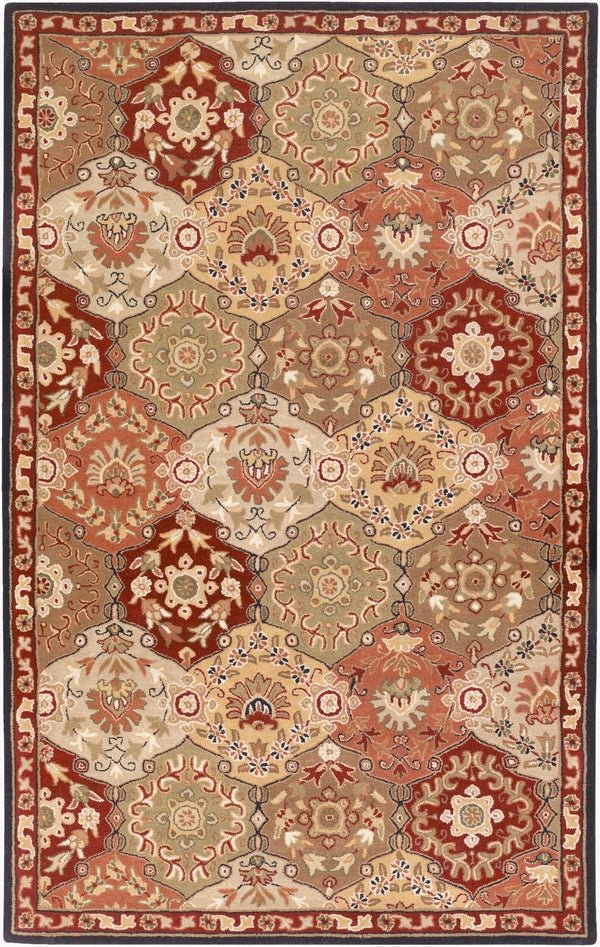 Surya Caesar 12' X 15' Handcrafted Wool Rug - Timeless Elegance, Comfort, And Sophistication For Your Home Burnt Orange Wool Cae1034-1215