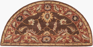 Livabliss Caesar Hand Tufted Wool Area Rug Traditional Pattern for Formal Living Dining Spaces Dark Brown, Rus 2' x 4' CAE1036-24HM