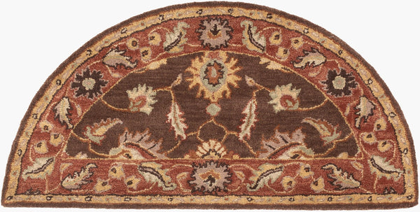 Livabliss Caesar Hand Tufted Wool Area Rug Traditional Pattern for Formal Living Dining Spaces Dark Brown, Rus 2' x 4' CAE1036-24HM