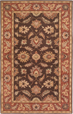 Livabliss Caesar Hand Tufted Wool Area Rug Traditional Pattern for Formal Living Dining Spaces Dark Brown, Rus 12' x 15' CAE1036-1215