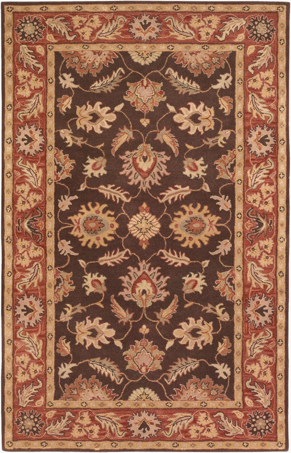 Livabliss Caesar Hand Tufted Wool Area Rug Traditional Pattern for Formal Living Dining Spaces Dark Brown, Rus 12' x 15' CAE1036-1215