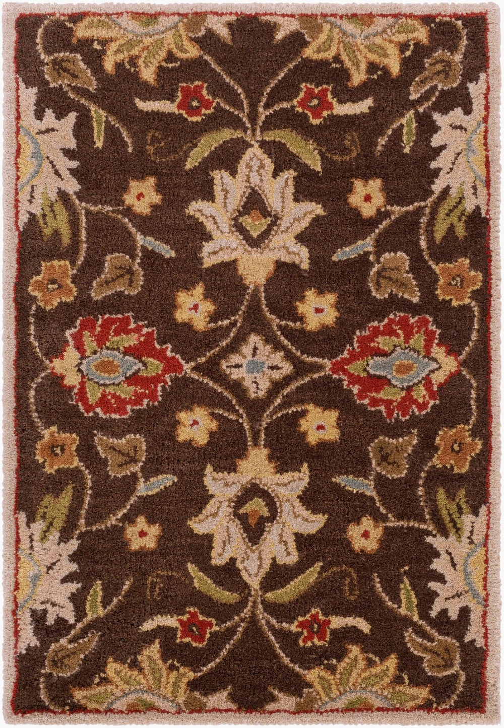 Livabliss Caesar Hand Tufted Wool Area Rug Artisan Crafted Traditional Style for Large Living Spaces Dark Brown, Bro 2' x 3' CAE1051-23