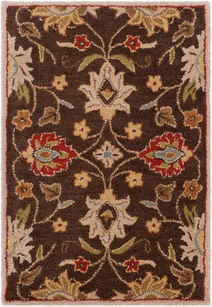 Livabliss Caesar Hand Tufted Wool Area Rug Artisan Crafted Traditional Style for Large Living Spaces Dark Brown, Bro 2' x 3' CAE1051-23
