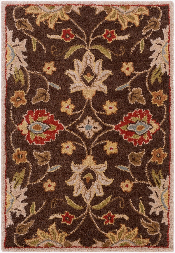 Livabliss Caesar Hand Tufted Wool Area Rug Artisan Crafted Traditional Style for Large Living Spaces Dark Brown, Bro 2' x 3' CAE1051-23