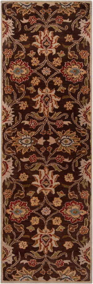 Livabliss Caesar Hand Tufted Wool Area Rug Artisan Crafted Traditional Style for Large Living Spaces Dark Brown, Bro 3' x 12' CAE1051-312