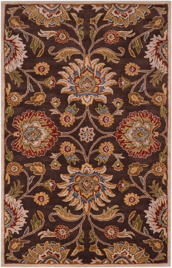 Livabliss Caesar Hand Tufted Wool Area Rug Artisan Crafted Traditional Style for Large Living Spaces Dark Brown, Bro 10' x 14' CAE1051-1014