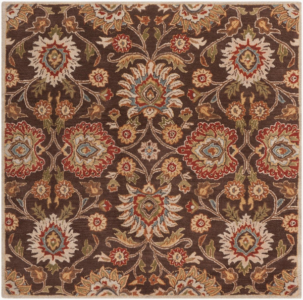 Livabliss Caesar Hand Tufted Wool Area Rug Artisan Crafted Traditional Style for Large Living Spaces Dark Brown, Bro 9'9" x 9'9" Square CAE1051-99SQ