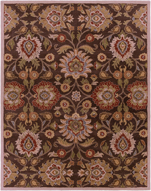Livabliss Caesar Hand Tufted Wool Area Rug Artisan Crafted Traditional Style for Large Living Spaces Dark Brown, Bro 7'6" x 9'6" CAE1051-7696