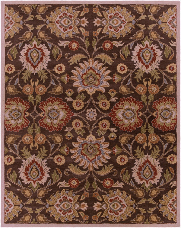 Livabliss Caesar Hand Tufted Wool Area Rug Artisan Crafted Traditional Style for Large Living Spaces Dark Brown, Bro 7'6" x 9'6" CAE1051-7696