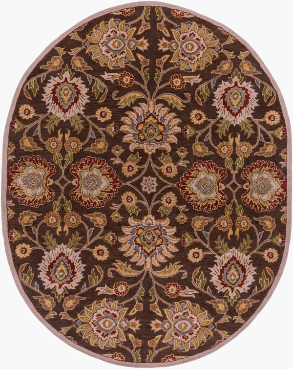 Livabliss Caesar Hand Tufted Wool Area Rug Artisan Crafted Traditional Style for Large Living Spaces Dark Brown, Bro 8' x 10' CAE1051-810OV