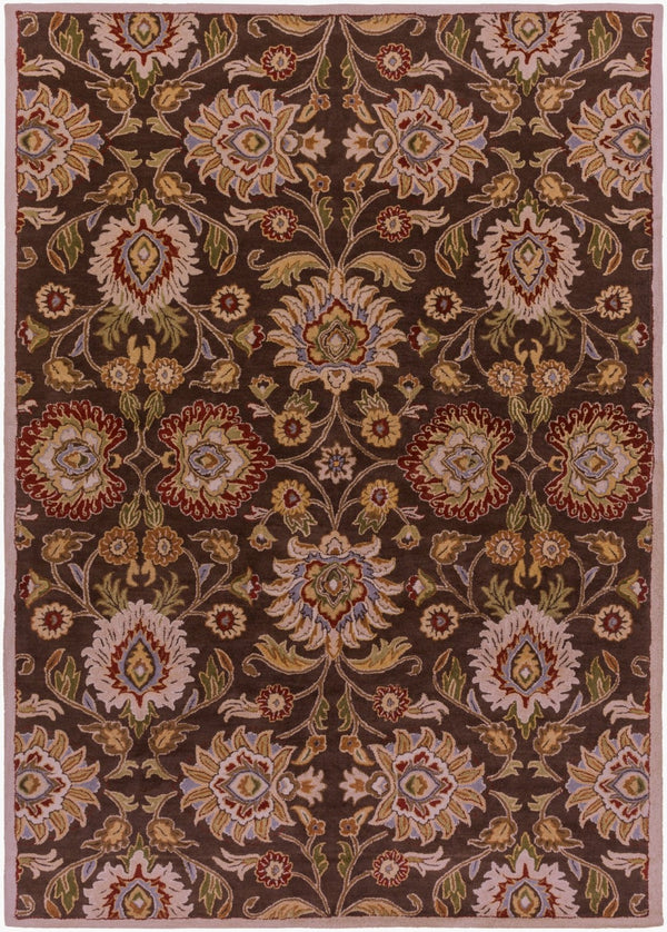 Livabliss Caesar Hand Tufted Wool Area Rug Artisan Crafted Traditional Style for Large Living Spaces Dark Brown, Bro 8' x 11' CAE1051-811