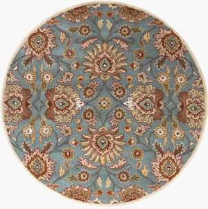 Livabliss Caesar Hand Tufted Wool Area Rug Artisan Crafted Traditional Pattern for Large Living Spaces Medium Gray, Ta 9'9" x 9'9" Round CAE1052-99RD