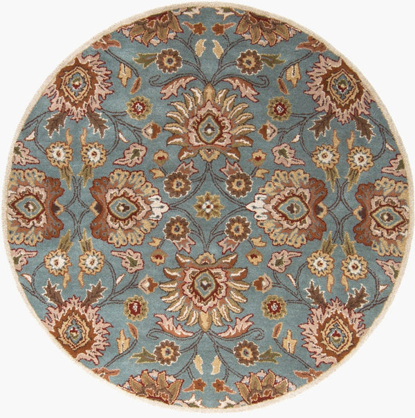 Livabliss Caesar Hand Tufted Wool Area Rug Artisan Crafted Traditional Pattern for Large Living Spaces Medium Gray, Ta 9'9" x 9'9" Round CAE1052-99RD