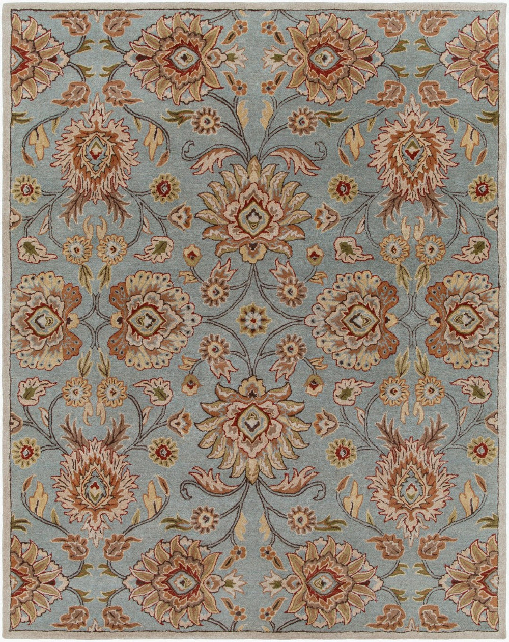 Livabliss Caesar Hand Tufted Wool Area Rug Artisan Crafted Traditional Pattern for Large Living Spaces Medium Gray, Ta 7'6" x 9'6" CAE1052-7696