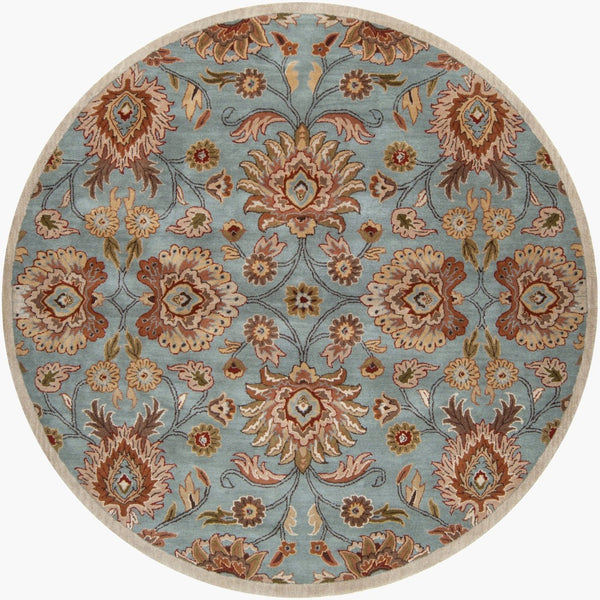 Livabliss Caesar Hand Tufted Wool Area Rug Artisan Crafted Traditional Pattern for Large Living Spaces Medium Gray, Ta 8' x 8' Round CAE1052-8RD