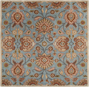 Livabliss Caesar Hand Tufted Wool Area Rug Artisan Crafted Traditional Pattern for Large Living Spaces Medium Gray, Ta 8' x 8' Square CAE1052-8SQ