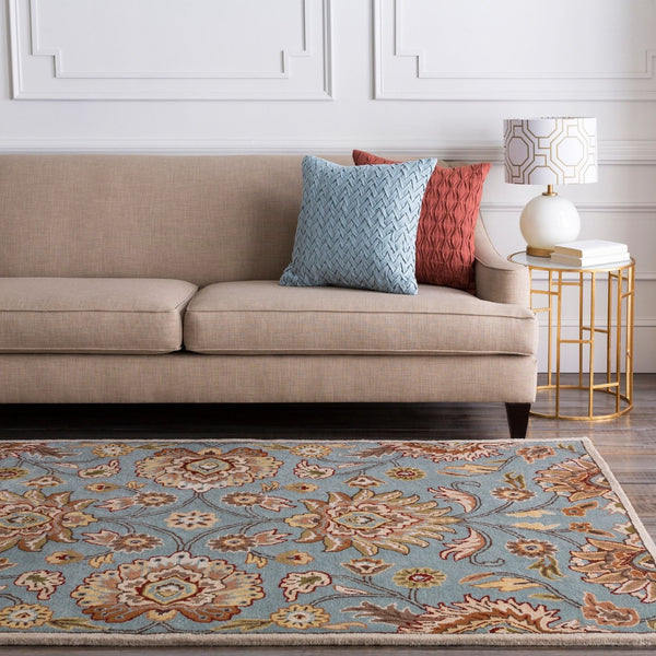 Livabliss Caesar Hand Tufted Wool Area Rug Artisan Crafted Traditional Pattern for Large Living Spaces Medium Gray, Ta 8' x 8' Round CAE1052-8RD