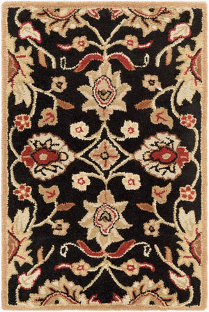 Livabliss Caesar Hand Tufted Wool Area Rug Traditional Pattern for Living or Dining Rooms Black, Brown 2' x 3' CAE1053-23