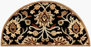 Livabliss Caesar Hand Tufted Wool Area Rug Traditional Pattern for Living or Dining Rooms Black, Brown 2' x 4' CAE1053-24HM